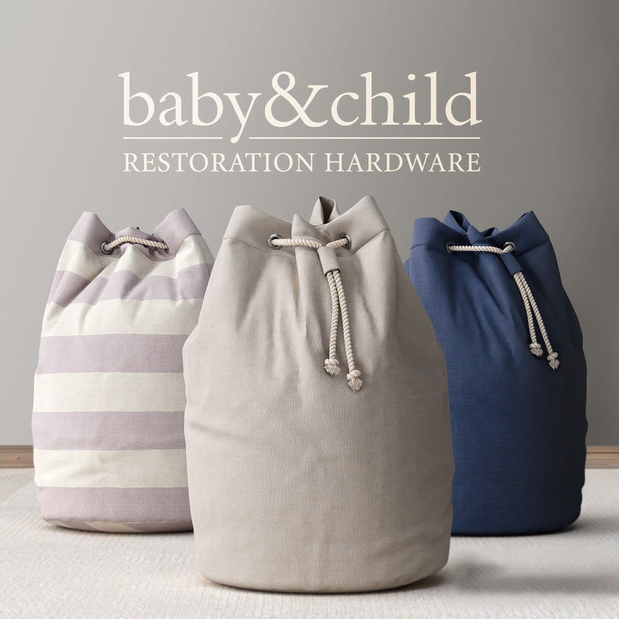 RH / SOLID CANVAS HAMPER